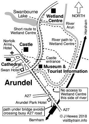 Arundel attractions map