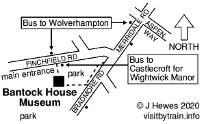 Bantock House Museum map