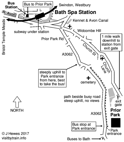 Bath Prior Park map