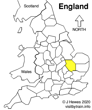 Map showing location of Cambridgeshire