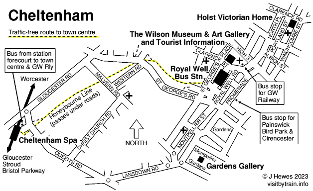 Cheltenham attractions map