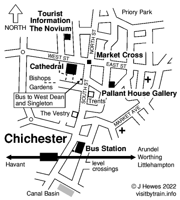 Chichester attractions map