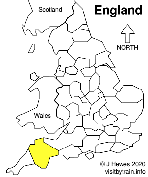 Map showing location of Devon