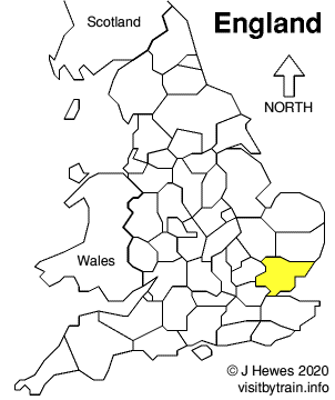 Map showing location of Essex