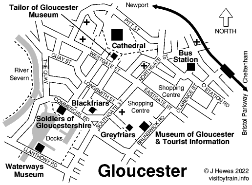 Gloucester attractions map
