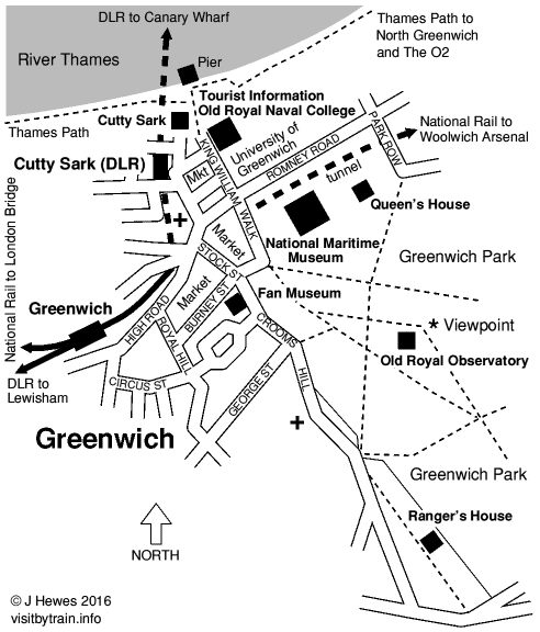 Greenwich attractions map