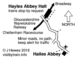 Hailes Abbey map