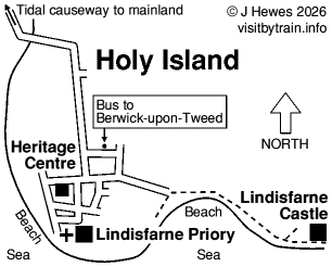 Lindisfarne Holy Island map