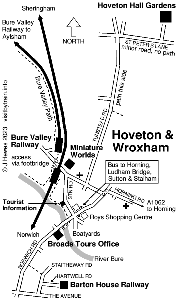 Hoveton and Wroxham map