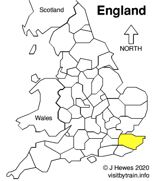 Map showing location of Kent