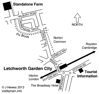 Letchworth Garden City map