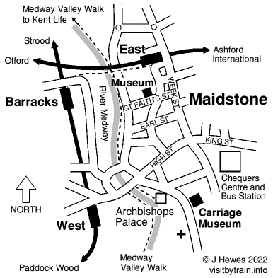 Maidstone attractions map