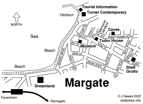Margate attractions map