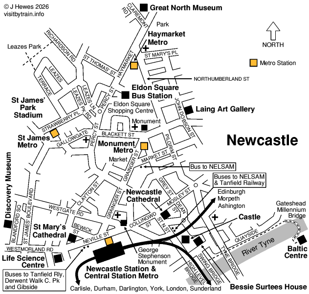 Newcastle map