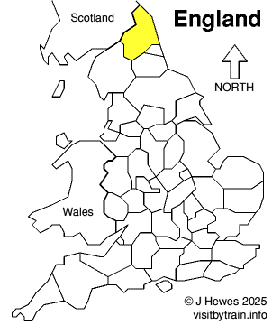 Map showing location of Northumberland