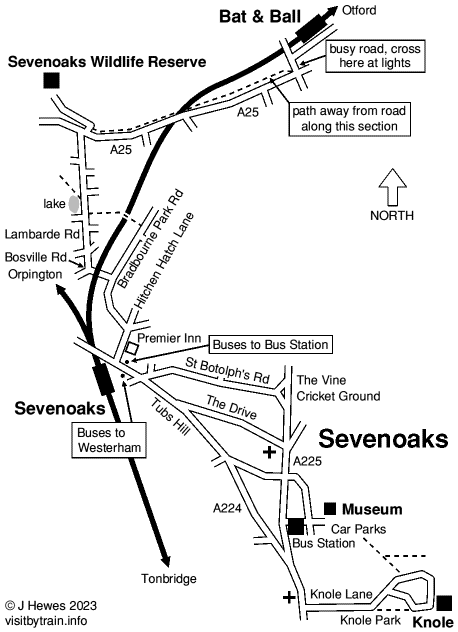 Sevenoaks map