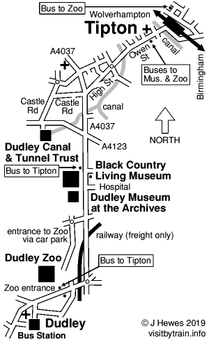 Tipton and Dudley map