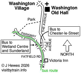 Washington Old Hall map