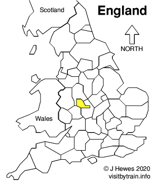 Map showing location of West Midlands